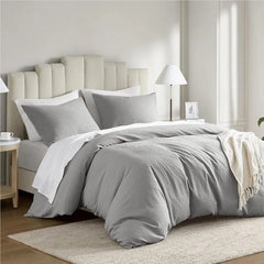 Duvet Cover Queen - Waffle Weave Textured Soft 3 Pieces Bedding Comforter Cover with Pillowcase for All Season (No Comforter