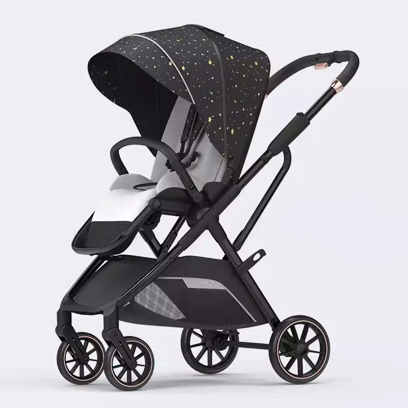 2024 New Arrival High View Portable Baby Stroller Ergonomics Seat Bassinet for Newborn One Hand to Recline Pram