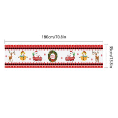 Christmas Table Runner Xmas Table Flag Cover 2023 Merry Christmas Decorations for Home 2024 New Year Navidad Tablecloth