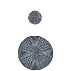 Woven Cotton Rope Round Placemats Set of 2 Non-Slip  and Heat Resistant for Your Perfect Table Decor