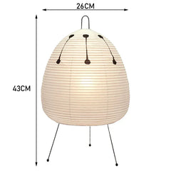 Noguchi Rice Paper Floor Lamp Japanese Paper Lantern Standing Table Lamp Eye-Protection Bedside Lamp for Bedroom/Home Decoration