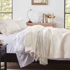 Bedding Set- Embossed, Bedspreads-Lightweight All Season Soft Microfiber Bedspread, Bed Coverlet for All Seasons