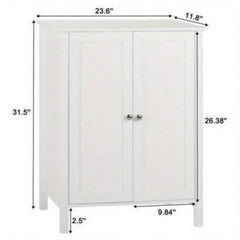 Floor Stand Storage Cabinet Cupboard with Door Pantry Home Kitchen 3 Shelves