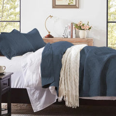 Bedding Set- Embossed, Bedspreads-Lightweight All Season Soft Microfiber Bedspread, Bed Coverlet for All Seasons