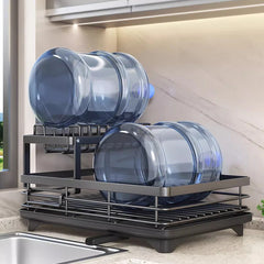 Dish Bowl Drainer Storage Rack Kitchen Dish Drying Rack with Drainboard Sink Organizer Countertop Dinnerware Storage Holder