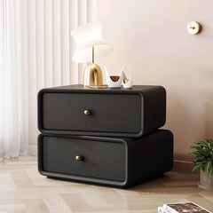 Bedside Table.360 Degree Rotation, Night Stand with 2 Drawer, Nightstands, Bedside Table End Table for Bedroom Living Room