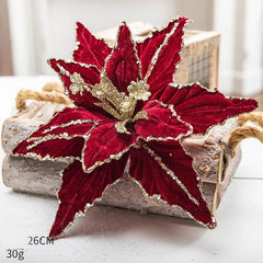 30/14.5cm Glitter Artifical Christmas Flowers Christmas Tree Decoration for Home Fake Flowers Plant Xmas New Year Party Decor