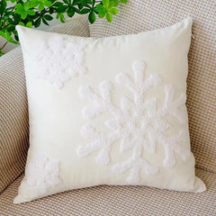 Christmas Embroidered Pillow Cover 18X18 Inch Christmas Embroidered Pillowcase Cushion Cover Zipper Closure Pillowcase Enhance