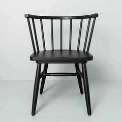 Dining chair Black wooden chair