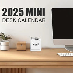 2025 Mini simple small desk calendar Desktop Calendar pocket portable calendar desktop decoration Home Office School Supplies