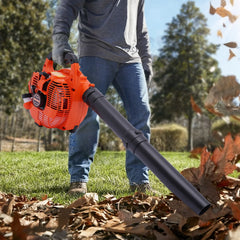 25.4CC  Commercial Handheld Leaf Blower Heavy Duty Gas Powered 2-Stroke Grass Clean Tool Leaf Blower