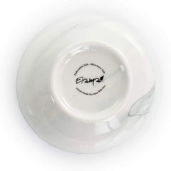 Fine Round Gloss Dinnerware Dish Set, 16 Piece, Black and White Marble