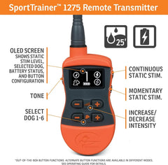 Remote Trainer - Bright, Easy to Read OLED Screen - 3/4 Mile Range - Waterproof, Rechargeable Dog Training Collar with Tone