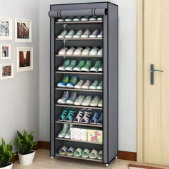 10 Layers Shoes Organizer Space Saving Sneaker Rack Large Capacity Dustproof Boots Shoes Storage Cabinets Entrance Organizer