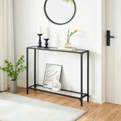 Console Table Tempered Glass Sofa Table Entryway Table 39.4” x 8.7” x 31.5” United States