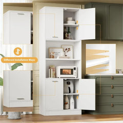 Cabinets.Kitchen Pantry Cabinet,71Tall Cupboard Pantry Cabinet with Doors andAdjustable ShelvesFreestandingUtilityStorageCabinet