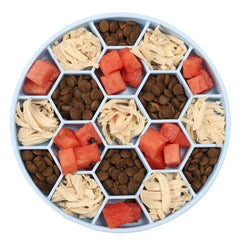 Silicone Slow Feeder Dog Bowls Prevents Gulping And Vomiting Dog Feeder With Hexagonal Honeycomb Dog Food Bowls Dog Plates For