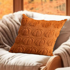 Pumpkin Fall Pillow Covers 45 X 45 Cm Throw Pillow Covers Soft Plush Pillowcase for Home Sofa Couch Halloween Decor