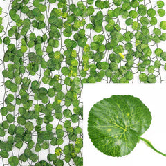 Artificial Plants Rattan Green Ivy Leaf with String Lights DIY Garland Wedding Party Decoration Home Room Wall Hanging Plants