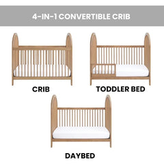 Everlee 3-in-1 Island Crib, Honey Wood US(Origin)