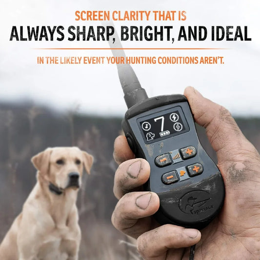 Remote Trainer - Bright, Easy to Read OLED Screen - 3/4 Mile Range - Waterproof, Rechargeable Dog Training Collar with Tone