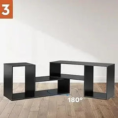 Deformable TV Stand up to 75 Inch TV, Modern Entertainment Center with 3 Pieces Cabinets