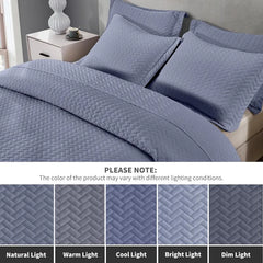 Lightweight Bedspread Ultrasonic  Pattern Light Coverlet for All Season Comforter Bedding Decor - 3 Piece Bed Cover Sets