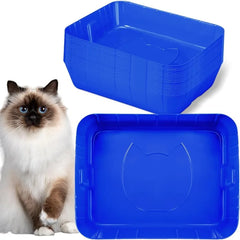 25 Pcs Disposable Litter Boxes for Cats Plastic Cat Litter Tray Kitten Litter Pan for Kitty Rabbit Guinea Pig Hamster Pets