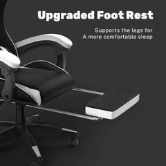 Bigzzia Gaming Chair with Footrest Gamer Chairs Ergonomic with Lumbar Cushion Headrest Chair Height Adjustable Office Chair