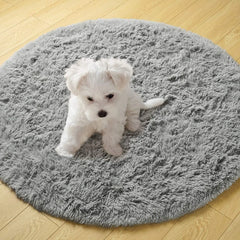 Round Rug Fluffy Soft Area Rugs for Kids Girls Room Princess Castle Plush Shaggy Carpet Cute Circle Nursery Rug for Bedroom