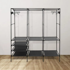 Corner L-shaped Wardrobe Storage Rack Clothes Rack Heavy Duty Clothes Rack for Hanging Clothes,