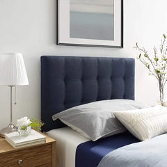 Lily Tufted Linen Fabric Upholstered Twin Headboard in Gray cabeceira de cama box casal  bed headboard  cabecero cama