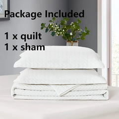 Lightweight Bedspread Ultrasonic  Pattern Light Coverlet for All Season Comforter Bedding Decor - 3 Piece Bed Cover Sets