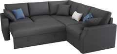 Sofa Bed, 85 In Sleeper Couch with Storage Seat, L Shaped Sofa W Pull Out Sofa Bed, Sectional Couches for Living Room Apartment