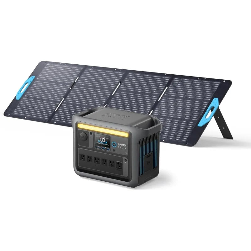 Anker SOLIX C1000 Portable Power Station with 200W Solar Panel, 1800W Solar Generator, 1056wh LFP (LiFePO4) Battery