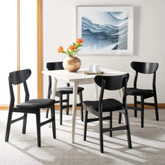 Home Lucca Retro Black Dining Chair, Wood, Set of 2