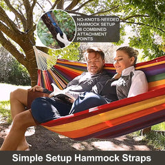 Brazilian Double Hammock with Tree Straps