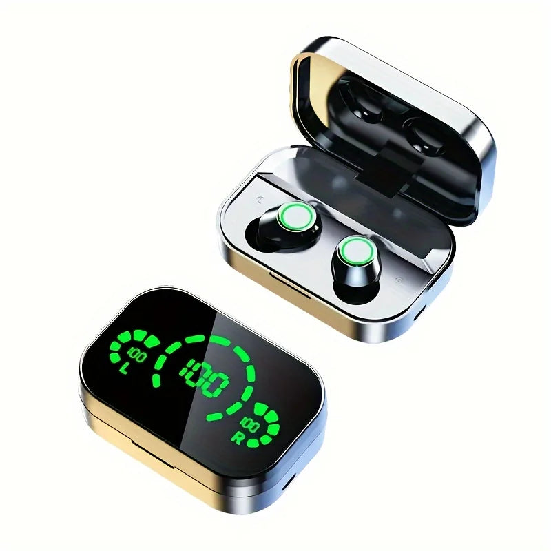 GREATWALL 2024 New Bluetooth Earphone Wireless Earphone Three Screen Smart Digital Display Music Game Headphone