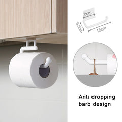 Kitchen Paper Roll Holder Cabinet Rag Hanging Holder Towel Hanger Toilet Paper Holders Rack Bar Shelf Tissue Holder