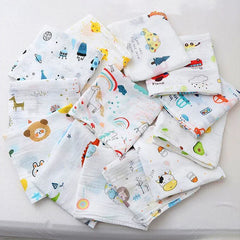 70x70cm Baby Blanket Ultra Soft Organic Cotton Newborn Swaddle Wrap Dual Layers Infant Feeding Burp Cloth Towel Scarf Baby Stuff