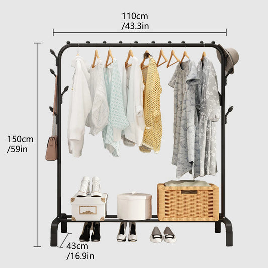 Clothes Rack Nightstand Coat Rack Storage Bedroom Clothes Stand Organizer Night Table Storage Shelf Clothing Racks Household