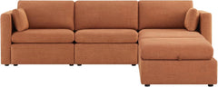 Oversized Modular Cloud Sectional Fabric Sofa Set,L Shaped Couch Modular Sectional Couch,5 Seat Sofa Includes 2 Storage Ottomans