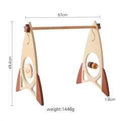 Baby Wooden Gym Frame Rocket Model Newborn Activity Gym Frame Hanging Pendant Rattle Toys For Baby Education Montessori Toys