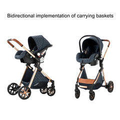 Luxury Portable Travel Pram 3 in 1Baby Stroller High Landscape Baby Pushchair Baby Travel Stroller Newborn Stroller