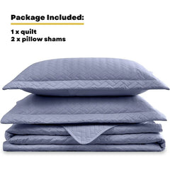 Lightweight Bedspread Ultrasonic  Pattern Light Coverlet for All Season Comforter Bedding Decor - 3 Piece Bed Cover Sets