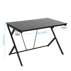 Modern Ergonomic RShape Frame Stable Gaming Table Computer Desk for Home Office Working Use