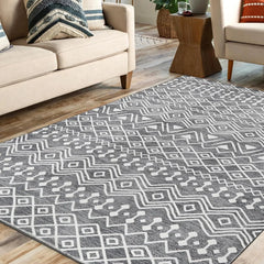 Modern Abstract Area Rug, 8x10 Washable Rugs for Living Room Bedroom Office Floor Rug Dining Room Indoor Accent Rugs