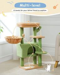 Cat Tree for Large Cats Cat Tower for Indoor Cats with Large Hammock Cat Condo House and Scratching Post Cat Activity Tree