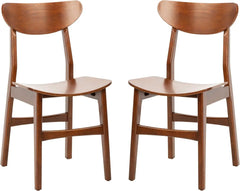 Home Lucca Retro Black Dining Chair, Wood, Set of 2