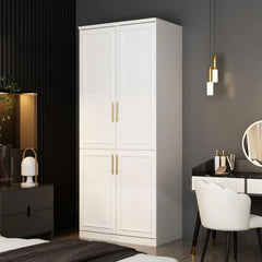 Armoire Wardrobe Closet Collection with Drawers & Hanging Rods, Closet Organizer, Armoire Wardrobes,Bedroom Funiture